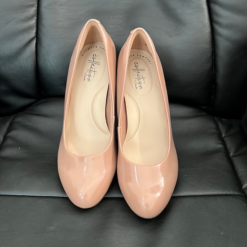 Clarks Adriel Viola Patent Leather Pumps